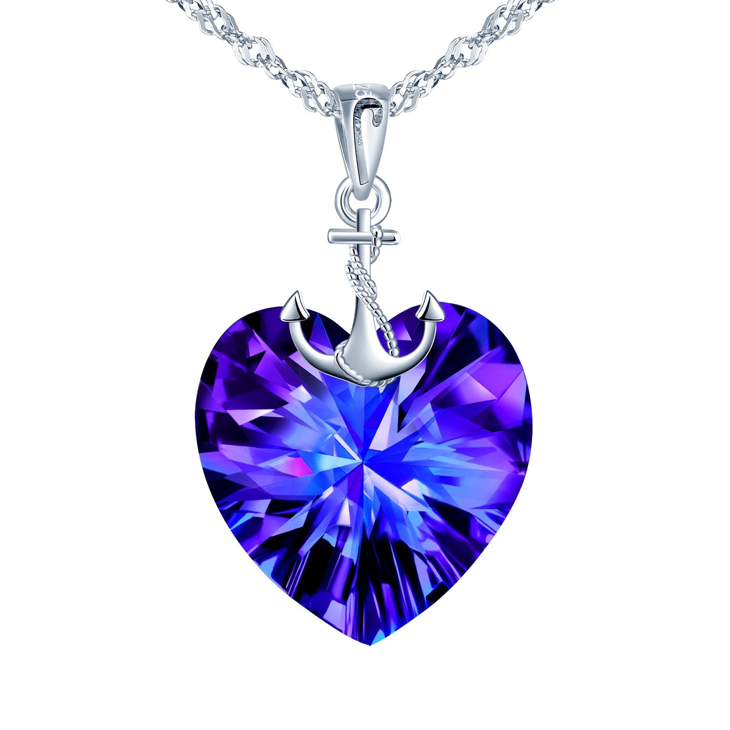 Heart Crystal with Anchor Necklace(Free Shipping For Today)