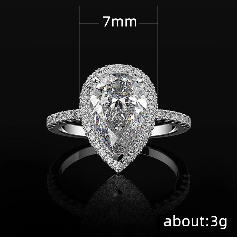 Infinionly A droplet Shaped Zircon Ring