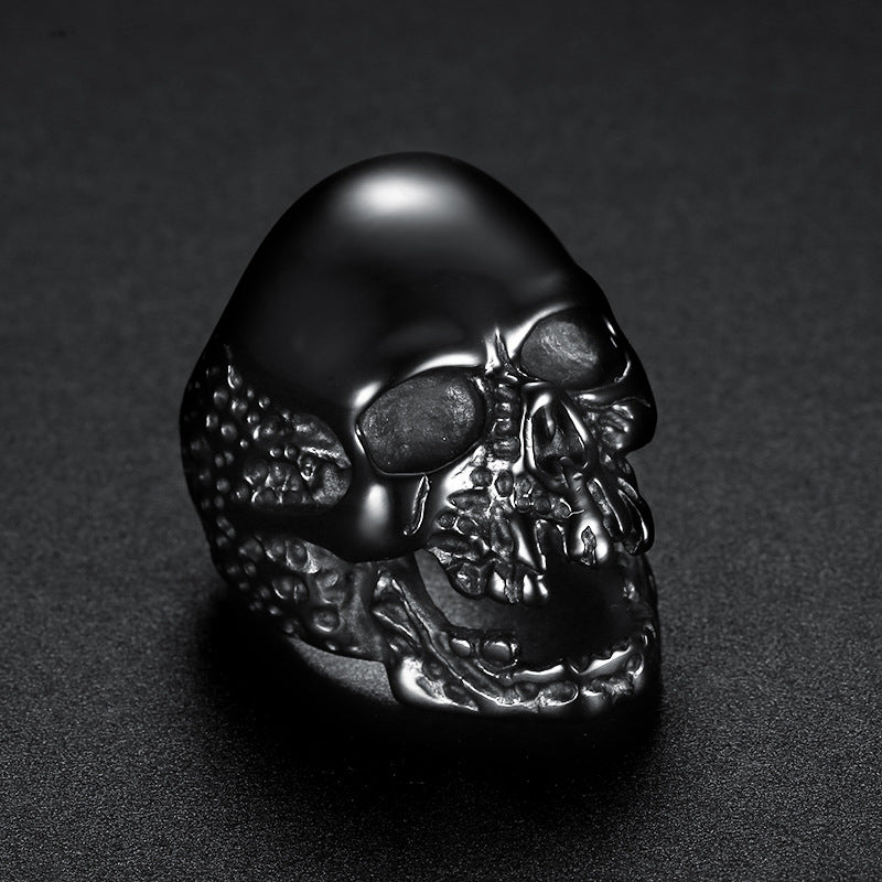 Infubionly Vintage Zombie Skull Skull Steel Ring