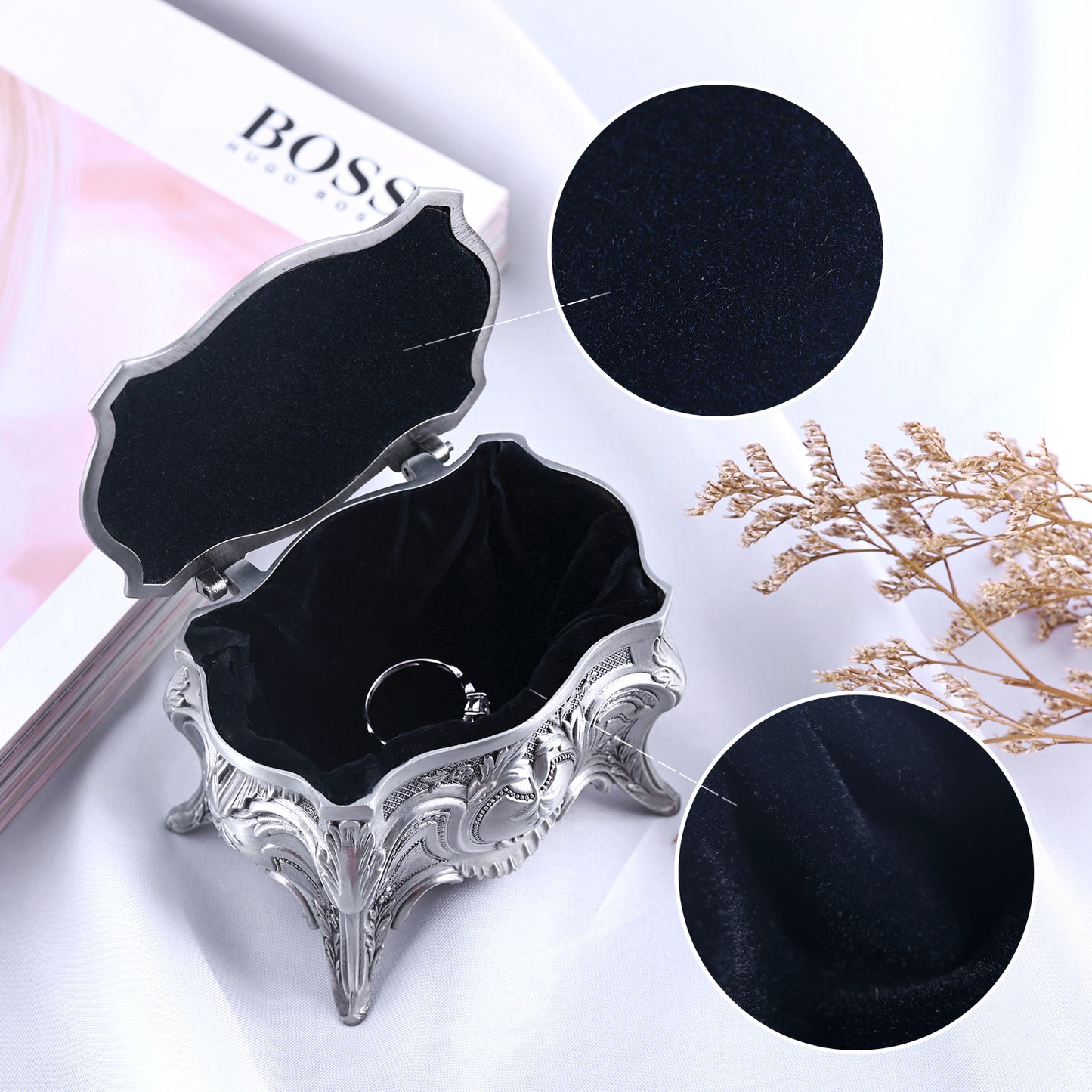 Infinionly European Rose Princess Jewelry Box