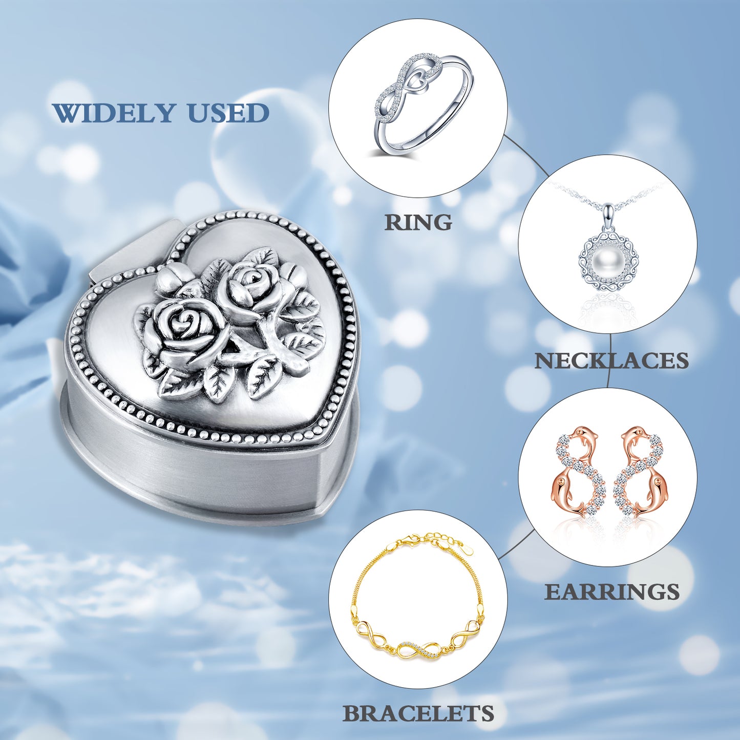Infinionly Classic Love Rose Jewelry Box