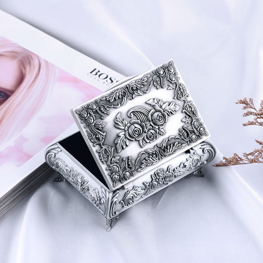 Infinionly Classical European Style Rose Jewelry Box