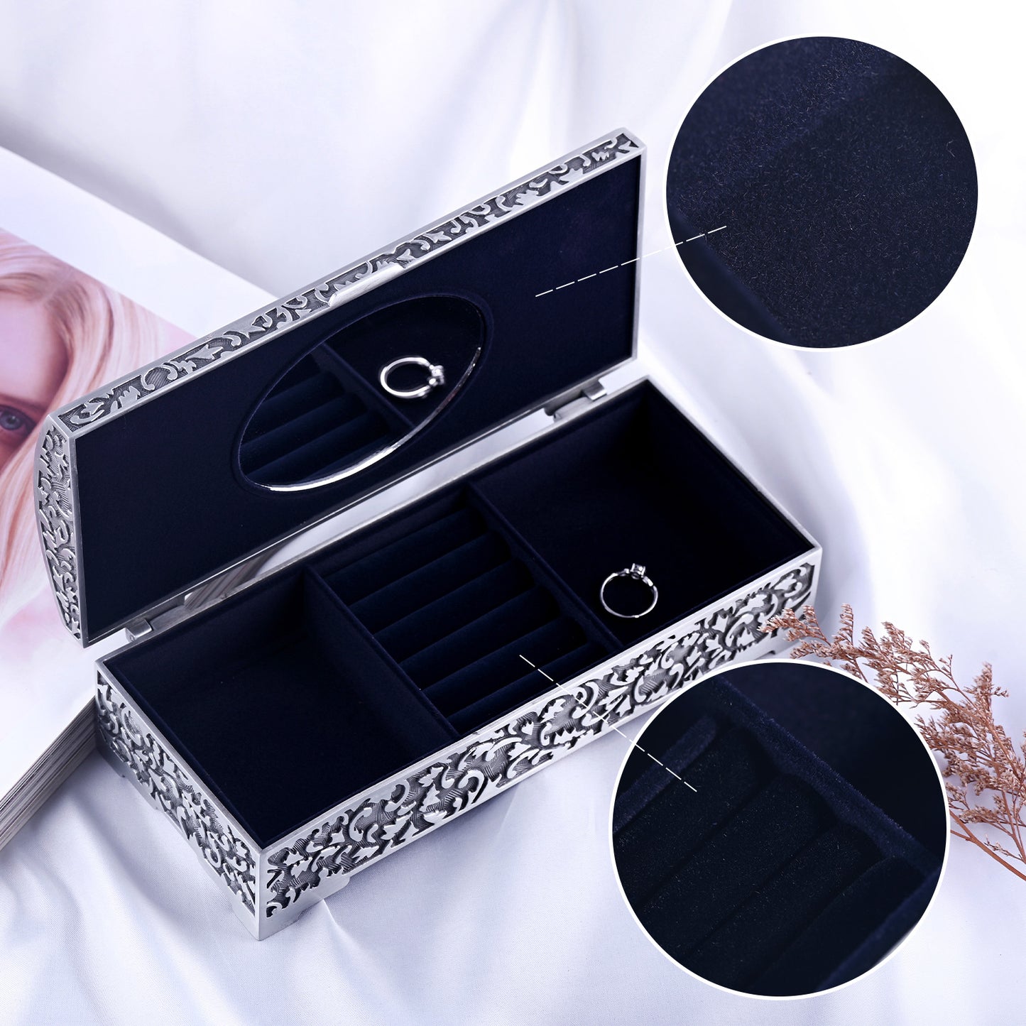 infinionly Sun God Mysterious Carved Box Jewelry Box