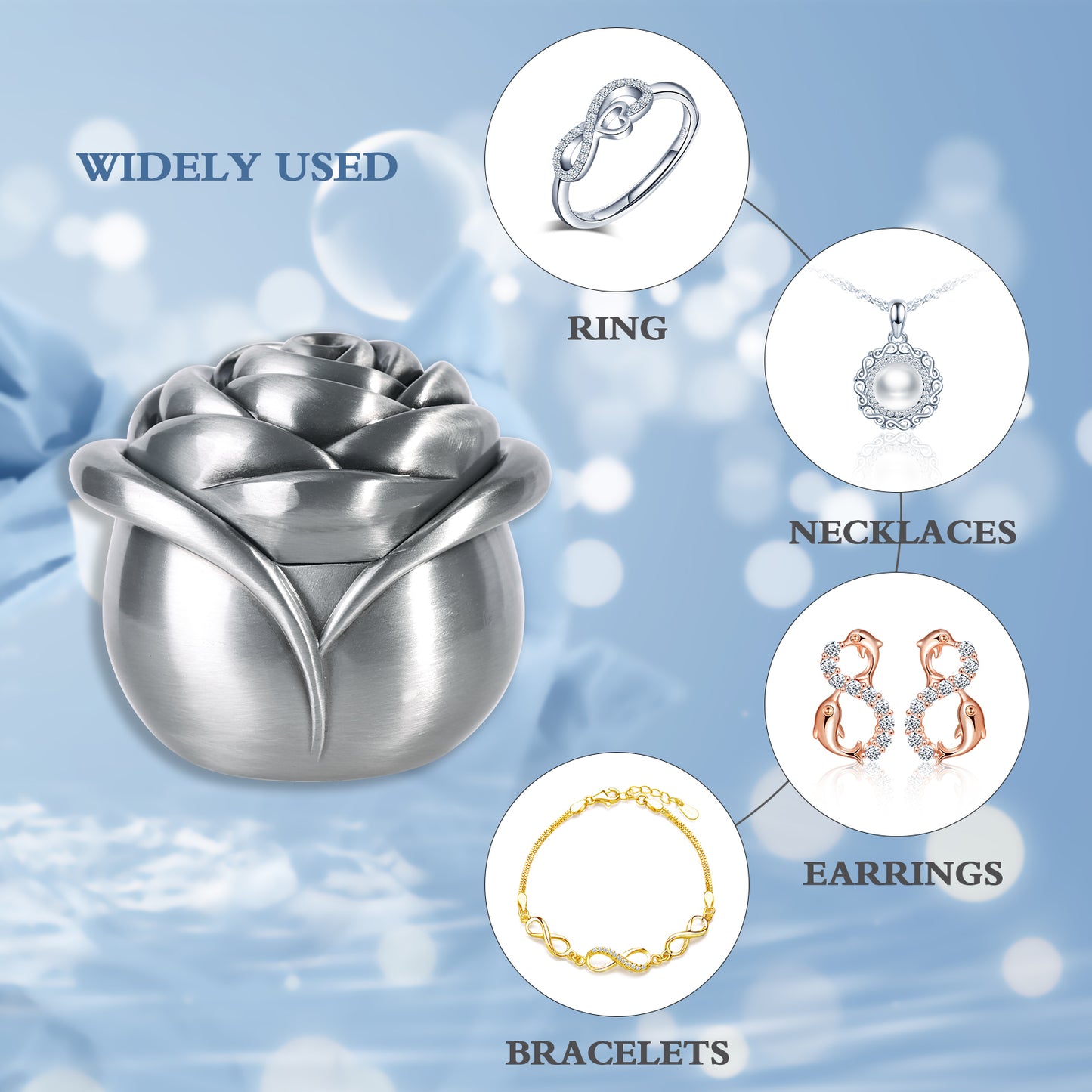 Infinionly Classic Romantic Rose Jewelry Box
