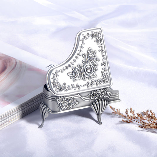 Infinionly Vintage Cute Rose Jewelry Box