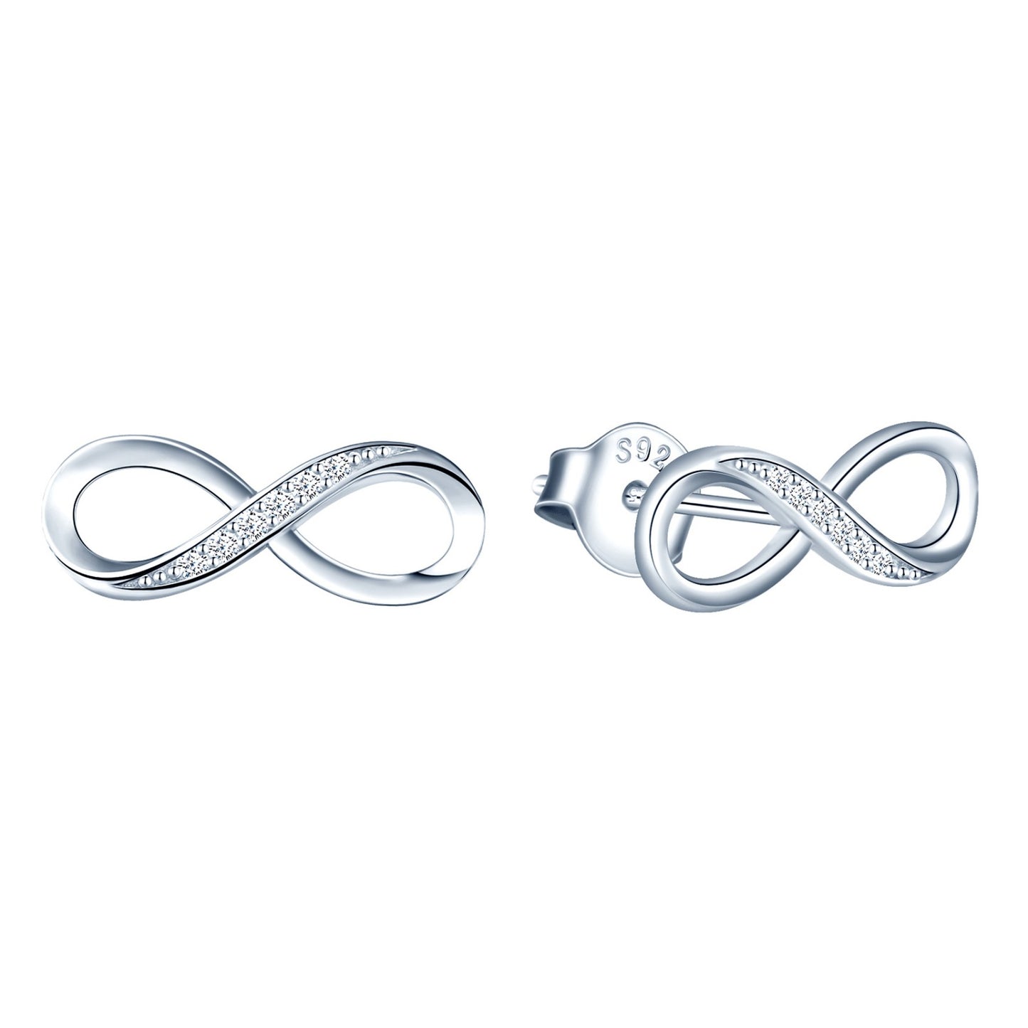 Infinity CZ Stud Earrings