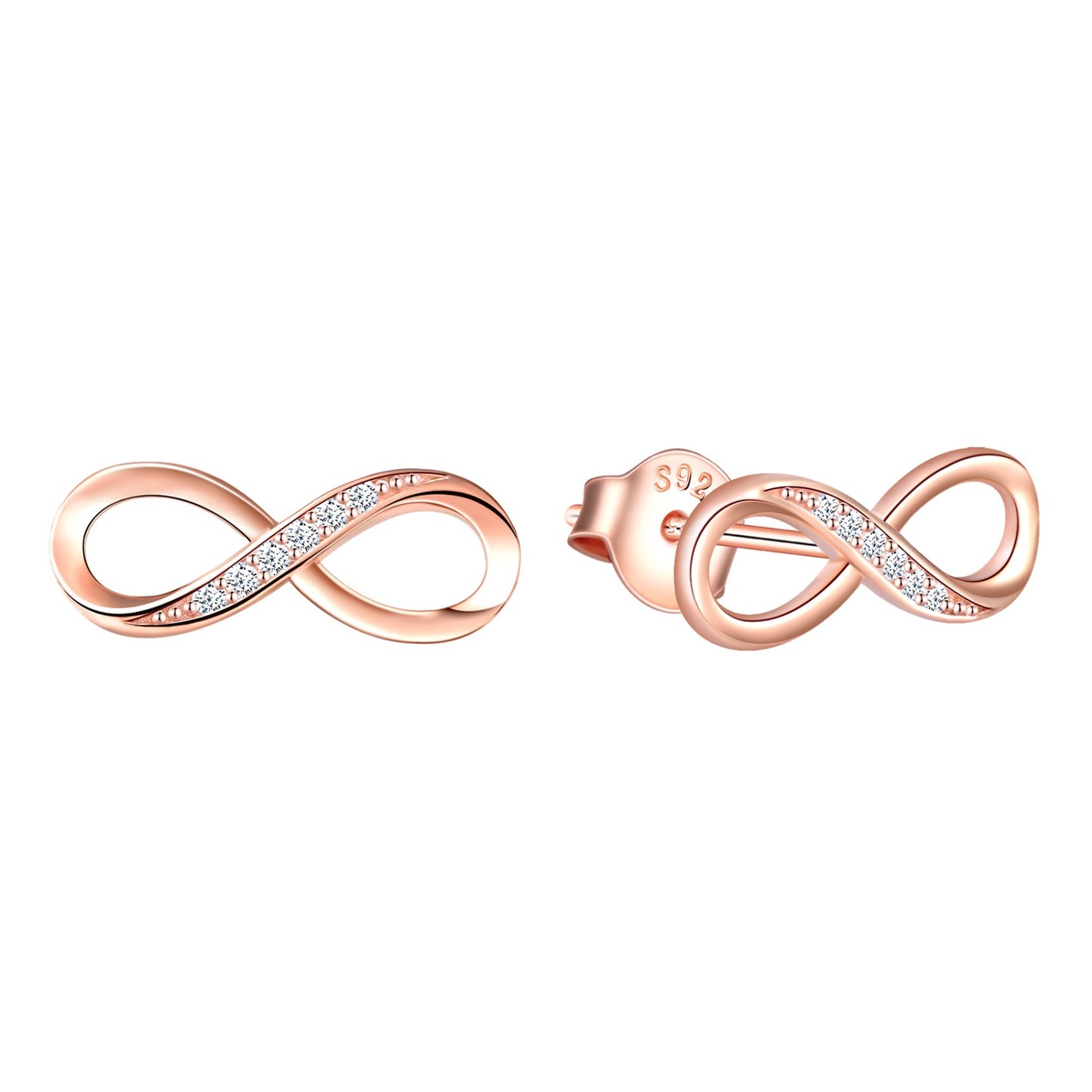Infinity CZ Stud Earrings
