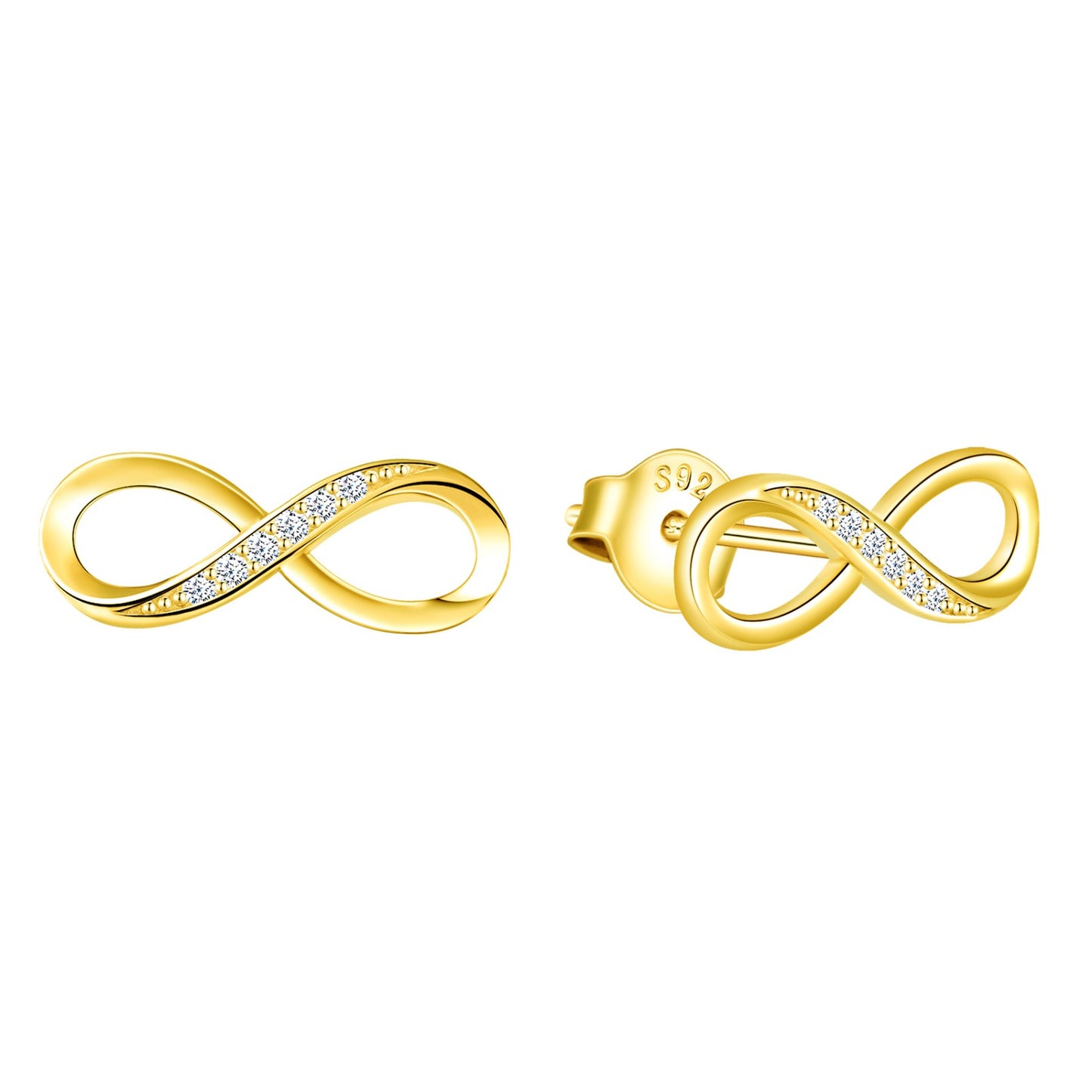 Infinity CZ Stud Earrings