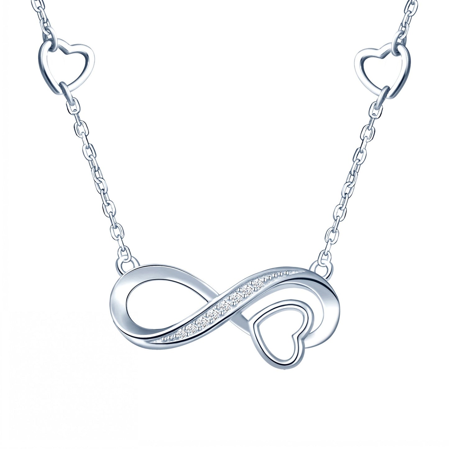 Infinity & Heart CZ Necklace