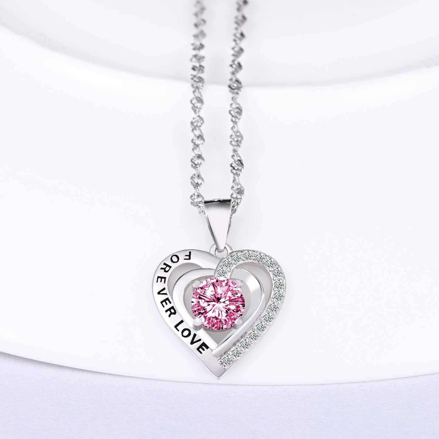 Forever Love Heart CZ Necklace