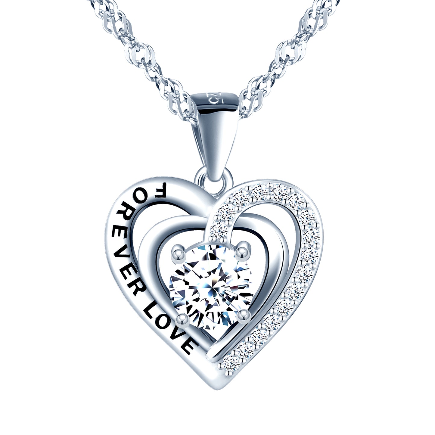 Forever Love Heart CZ Necklace