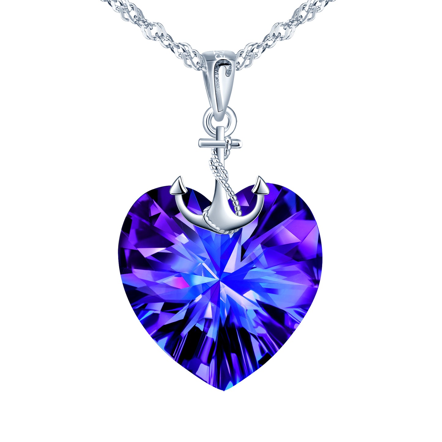 Heart Crystal with Anchor Necklace(Free Shipping For Today)