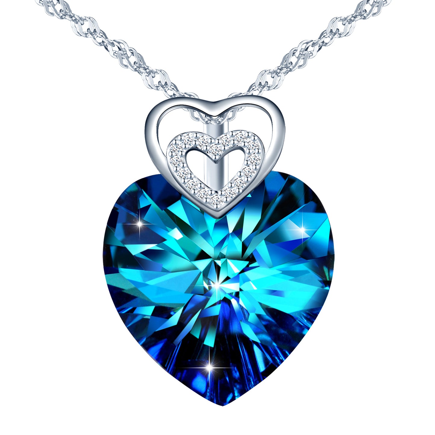 Heart Crystal Zircon Necklace
