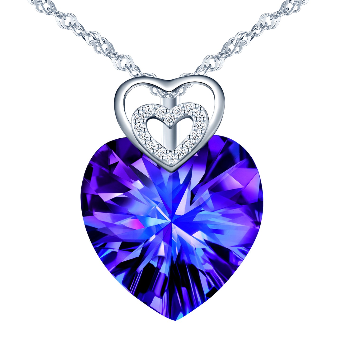 Heart Crystal Zircon Necklace