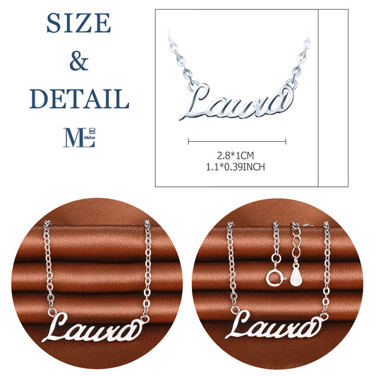 Infinionly Sterling Silver Personalized Name Necklace