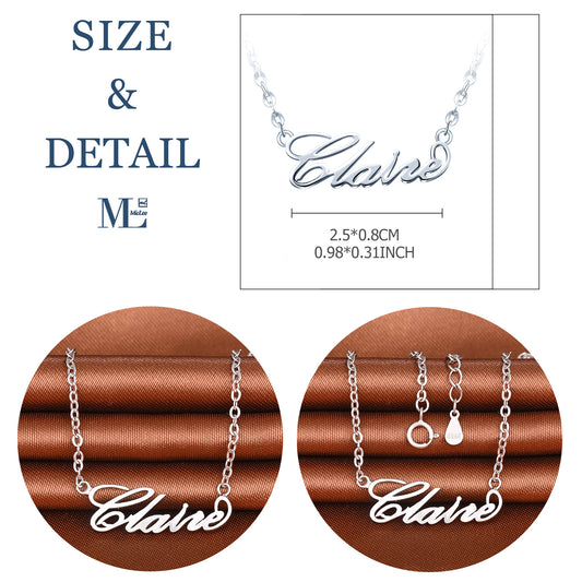 Infinionly Sterling Silver Custom Personalized Name Necklace