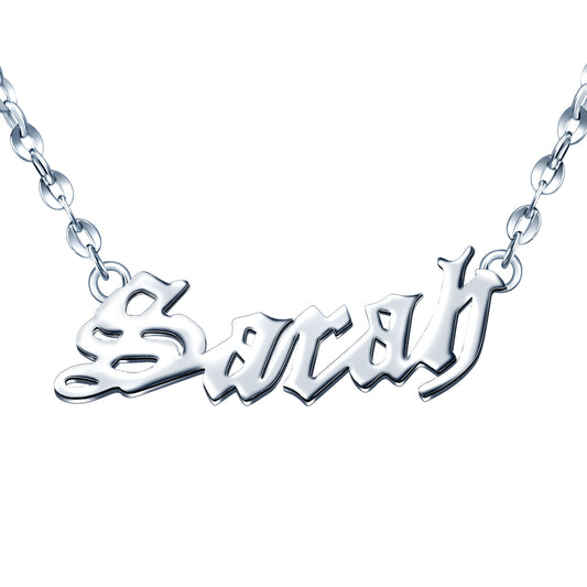 Infinionly Sterling Silver Customized Initial Name Necklace