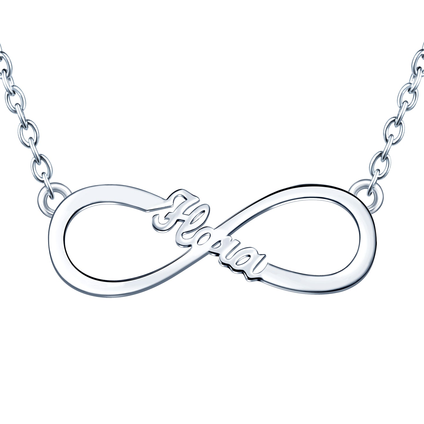 Infinionly Sterling Silver Classical Style Personalized Name Necklace