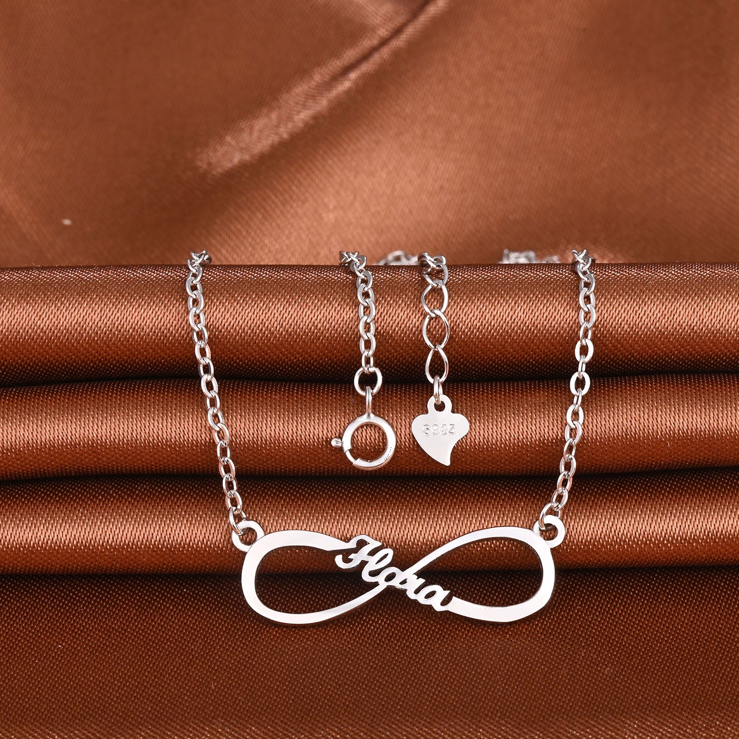 Infinionly Sterling Silver Classical Style Personalized Name Necklace