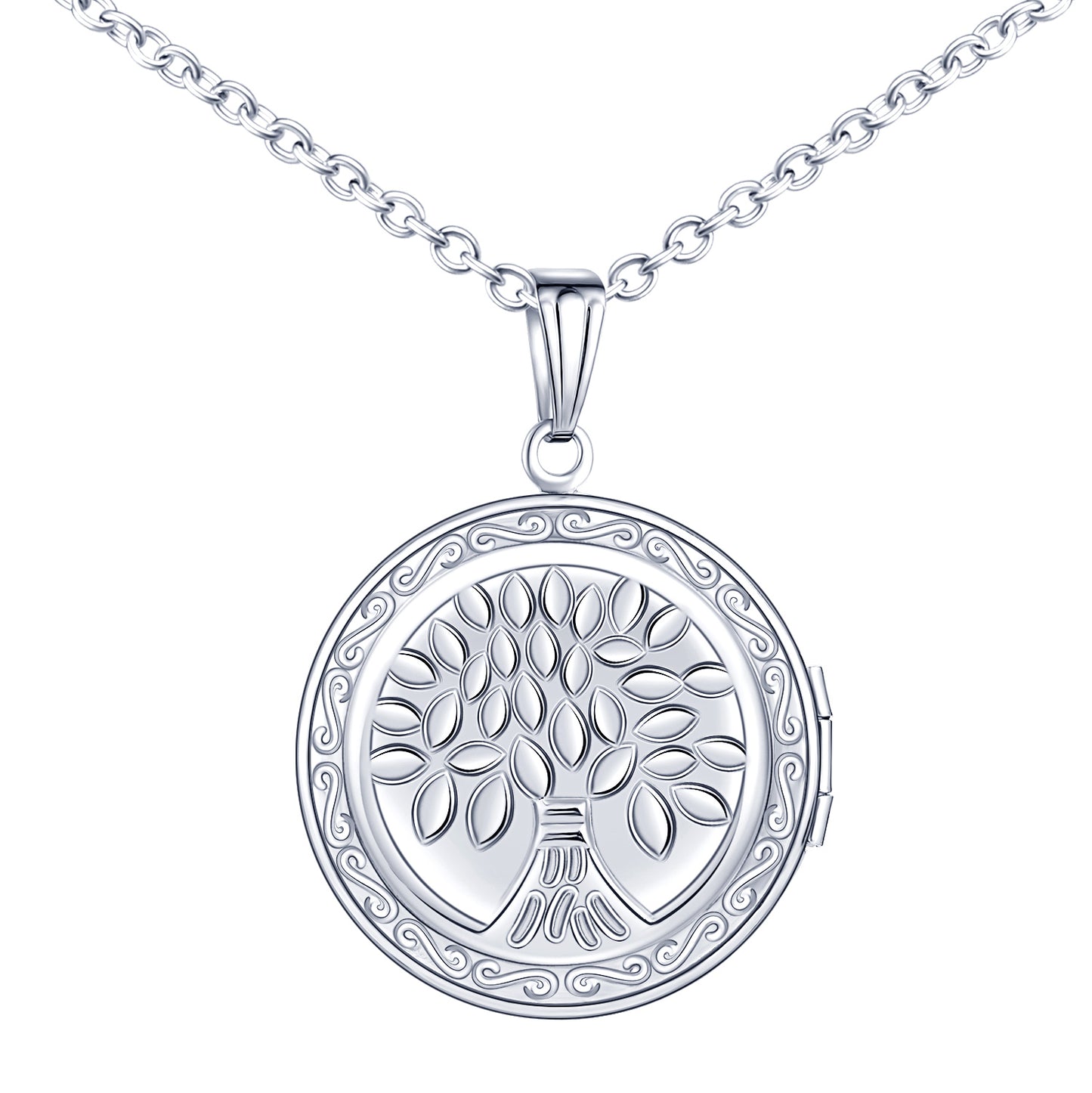 Infinionly Round Tree Of Life Photo Locket Necklace