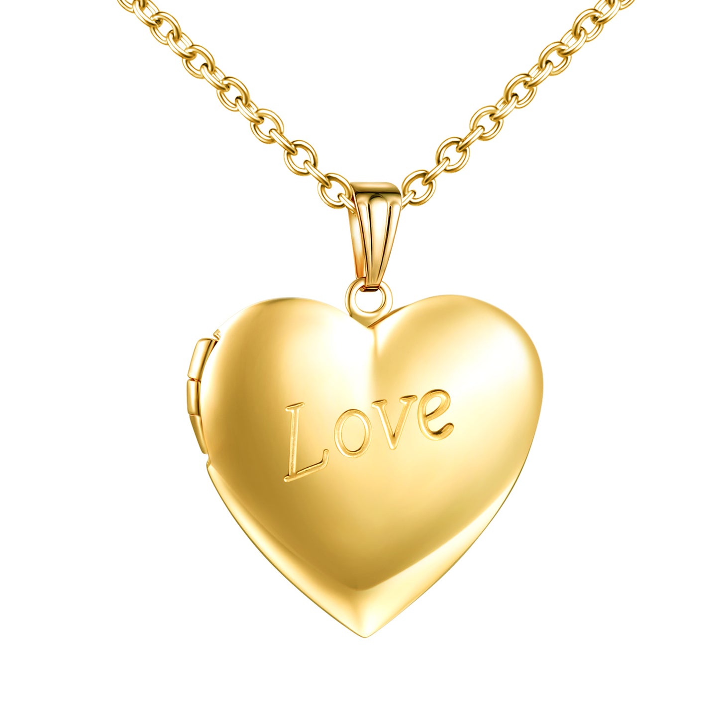 Infinionly Fashion LOVE Heart Photo Locket Necklace