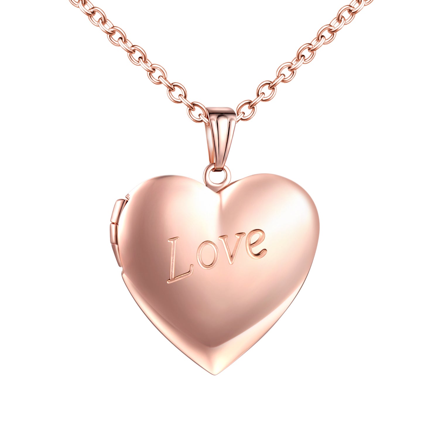 Infinionly Fashion LOVE Heart Photo Locket Necklace