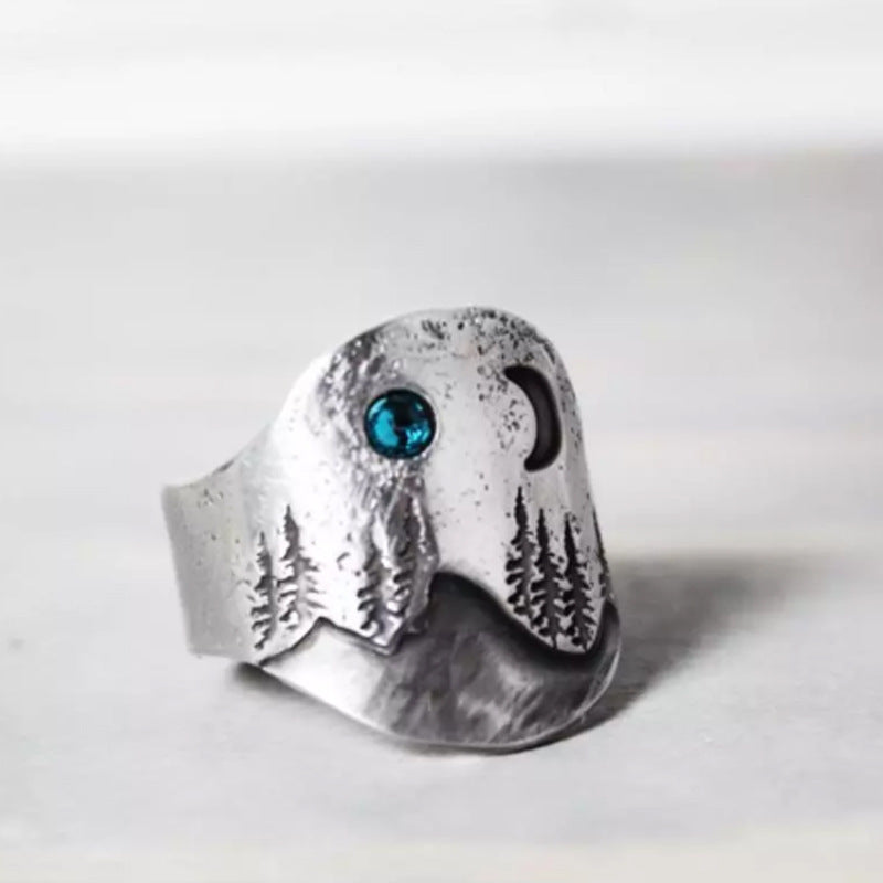 Trendy Silver Nature Mountain Ring