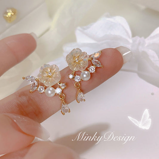 Infinionly Fashion Rose Flower Earrings