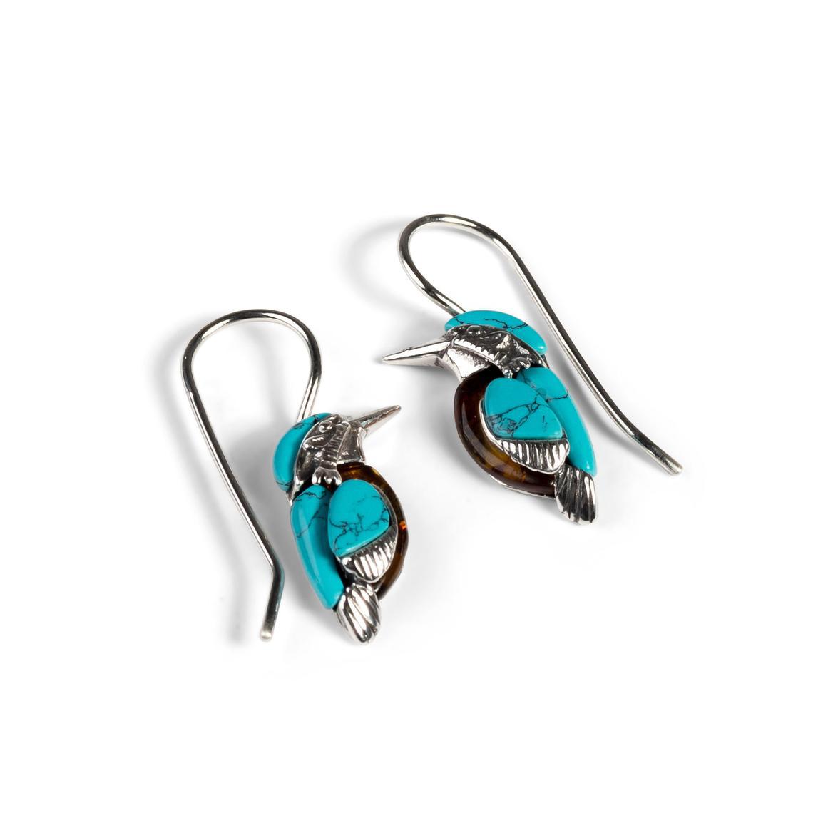 Vintage Silver Bird Nature Style Turquoise Bird Necklace