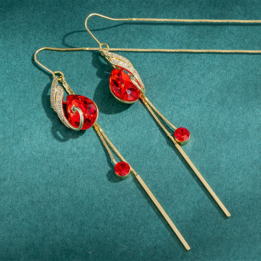 Infinionly Blue Crystal Earrings