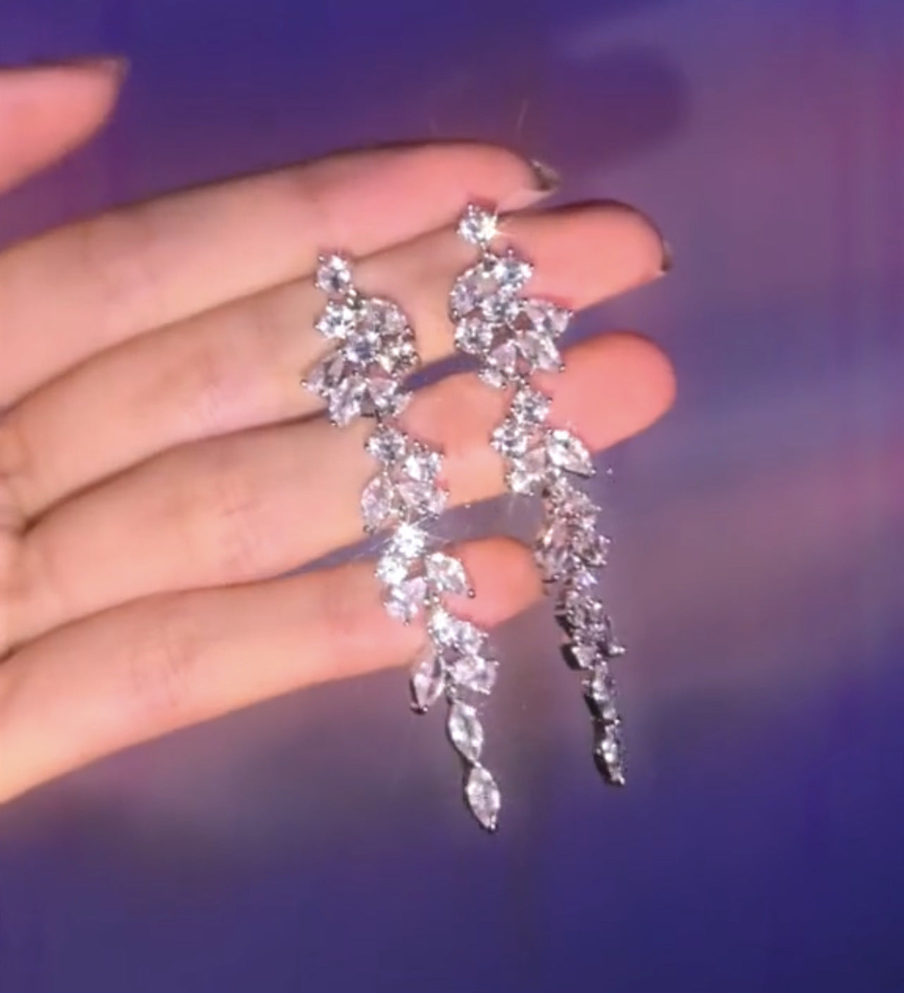 Infinionly Zircon Tassel Earrings