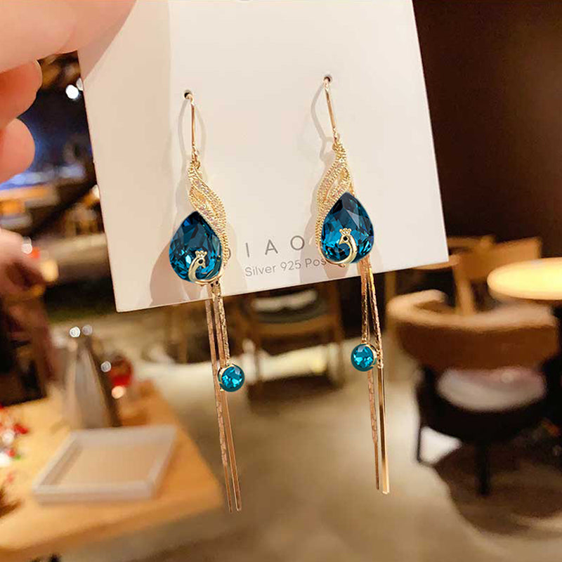 Infinionly Blue Crystal Earrings