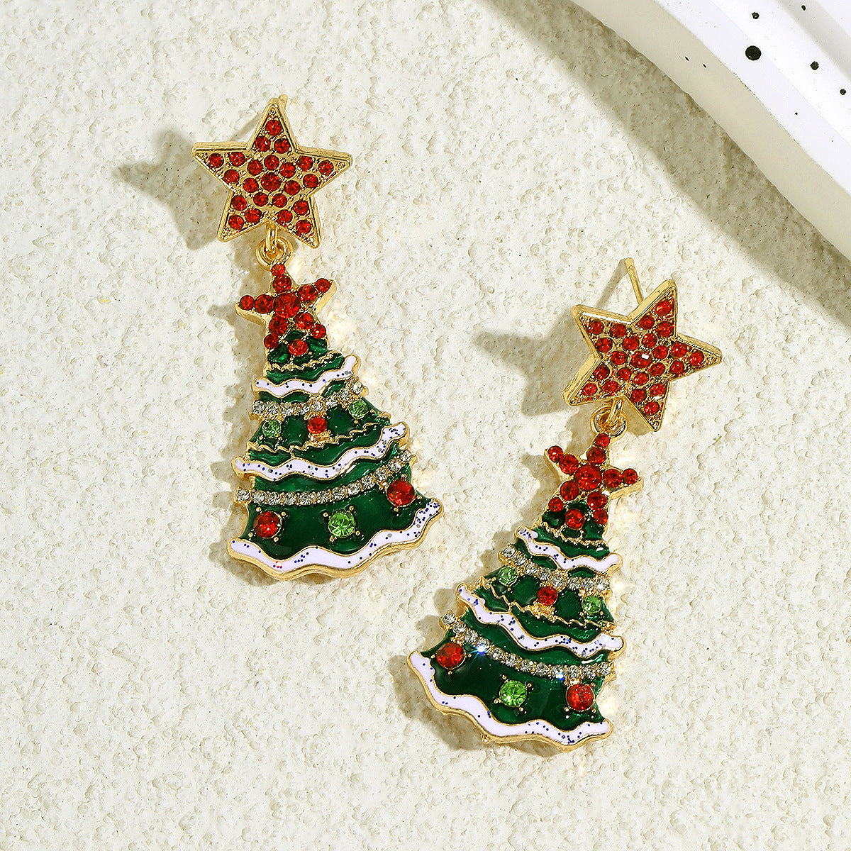 Infinionly Christmas Star Diamond Earrings