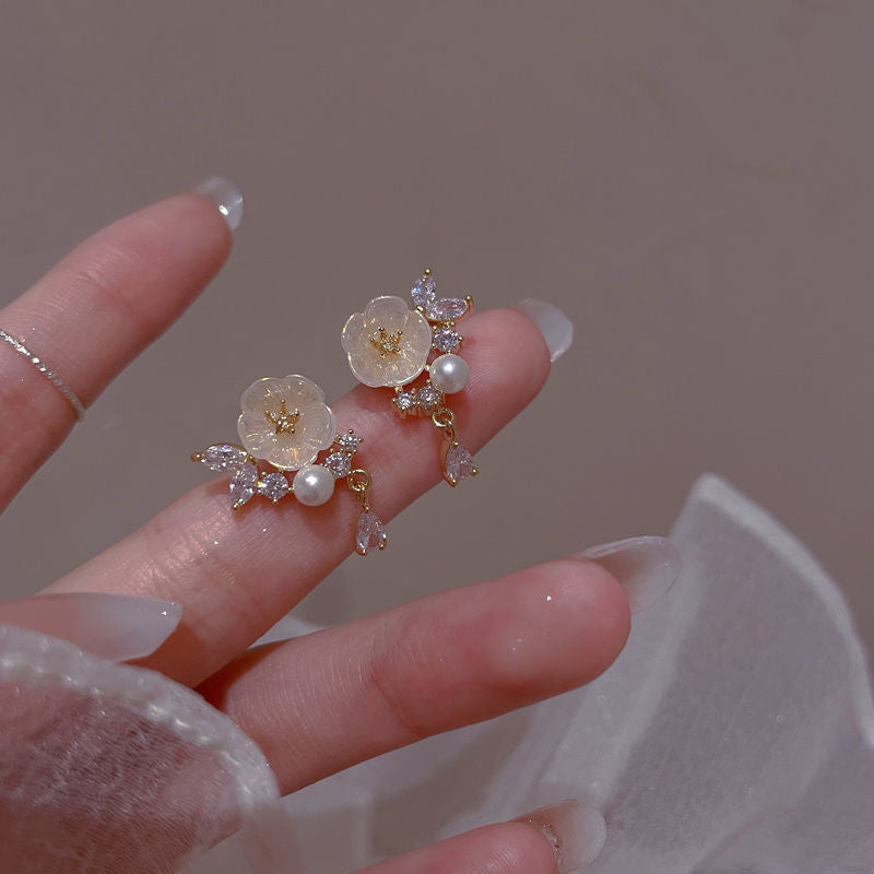 Infinionly Fashion Rose Flower Earrings