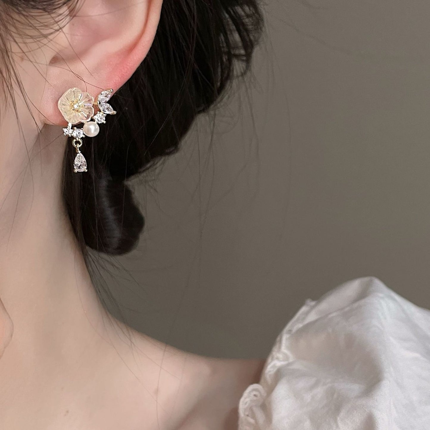 Infinionly Fashion Rose Flower Earrings