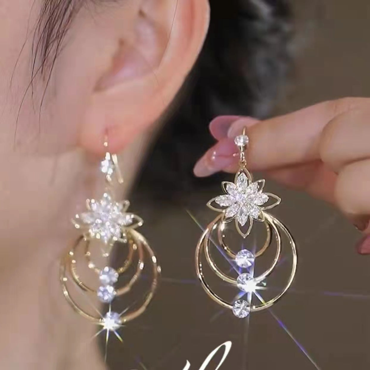 Infinionly Rosalba Earrings In Italian Style(Buy One Get One For Free)