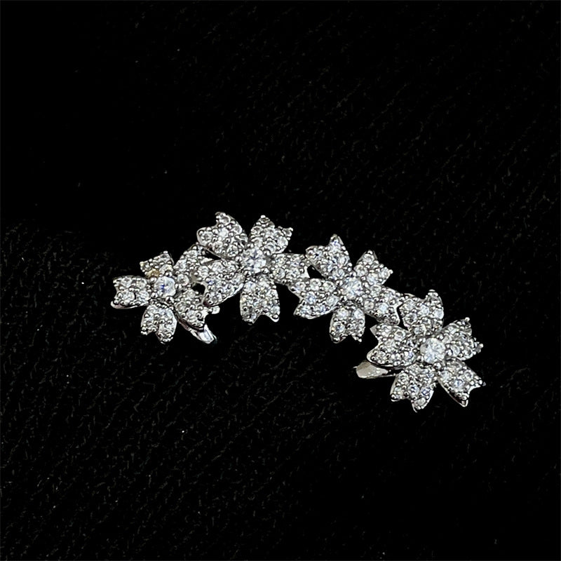 Infinionlyy Zircon Flower Ear Bone Clamp