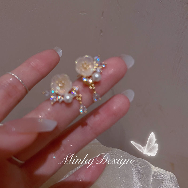 Infinionly Fashion Rose Flower Earrings