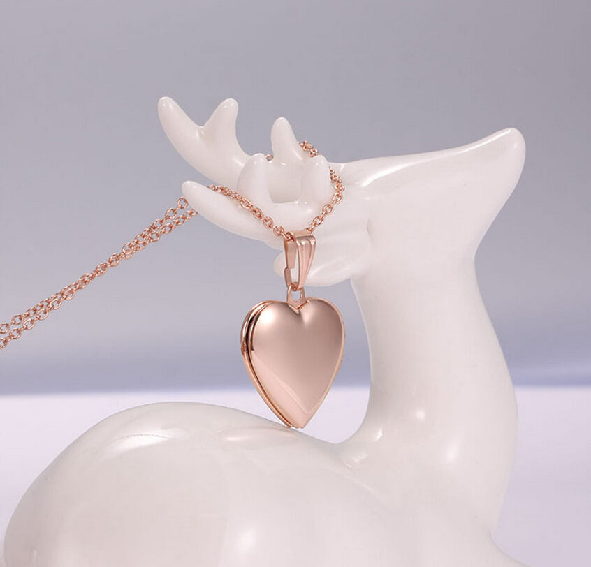 Infinionly Heart Photo Locket Necklace