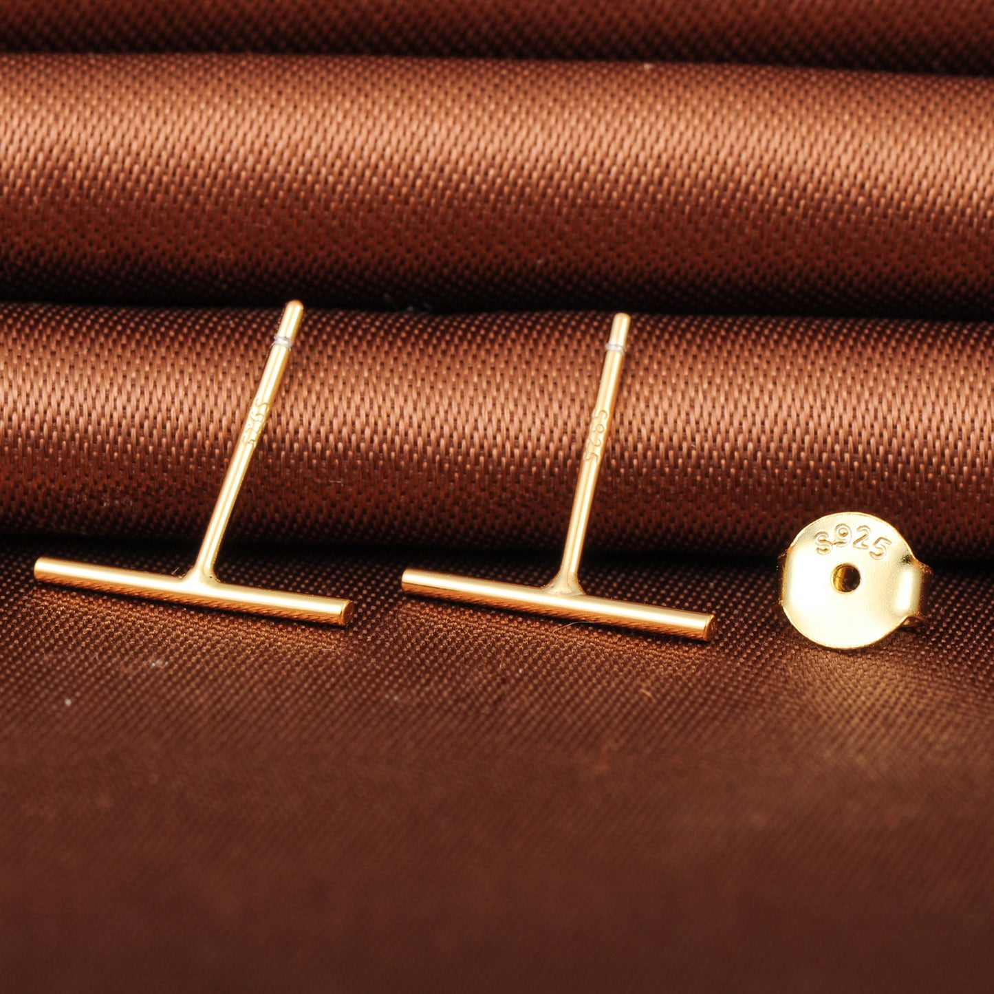Tiny Bar Stud Earrings
