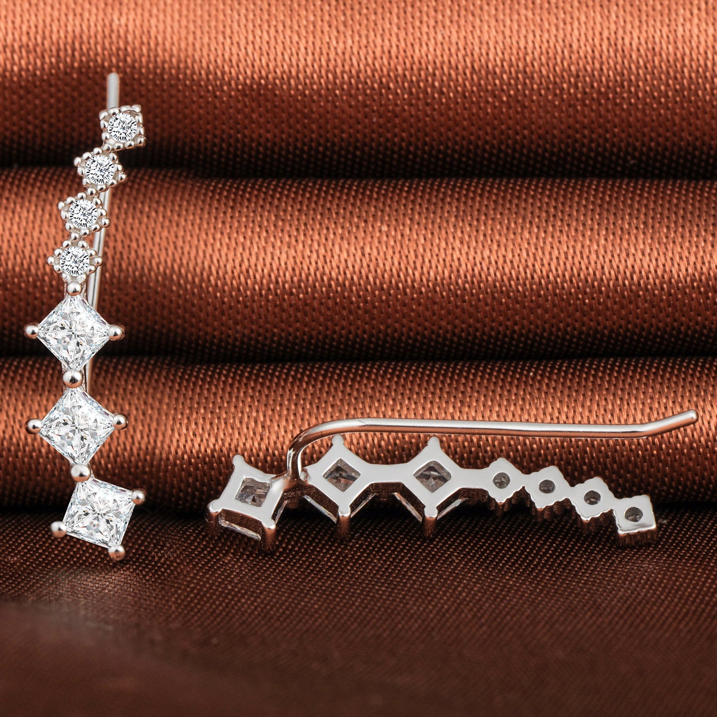 Classic CZ Climber Earrings