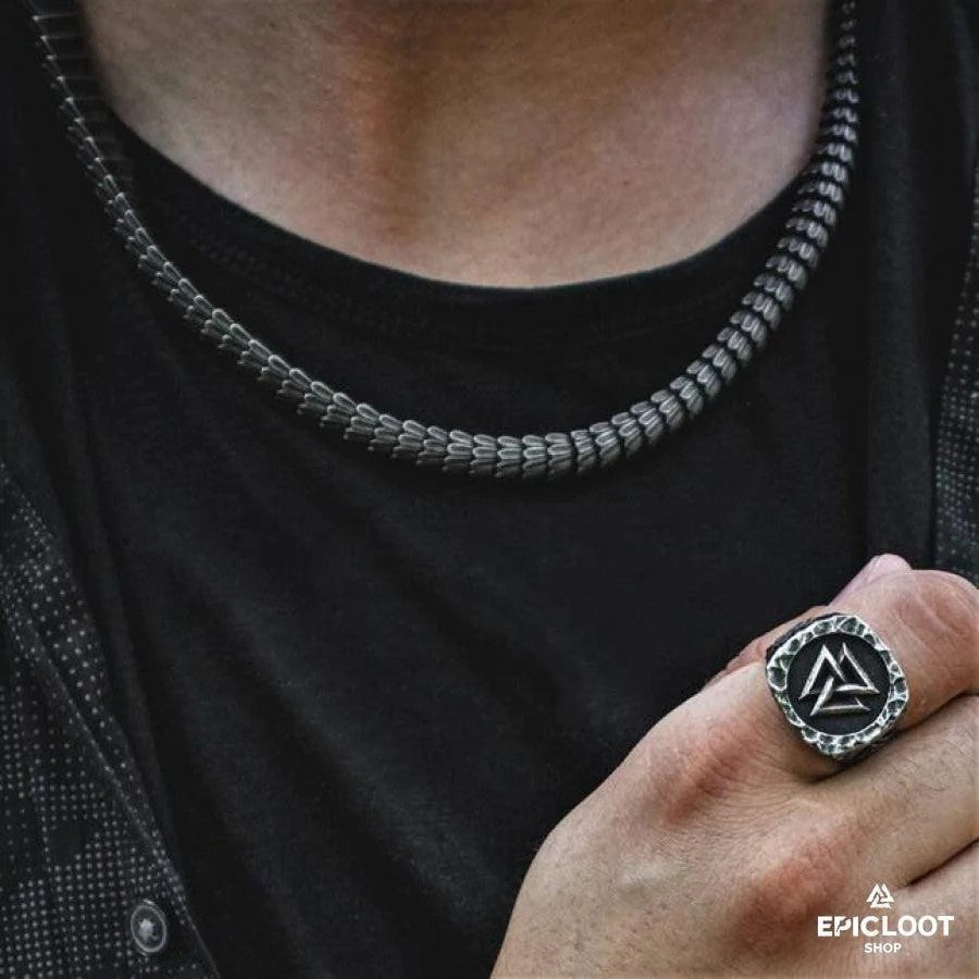 Infinionly World Serpent Jormungandr Snake Necklace