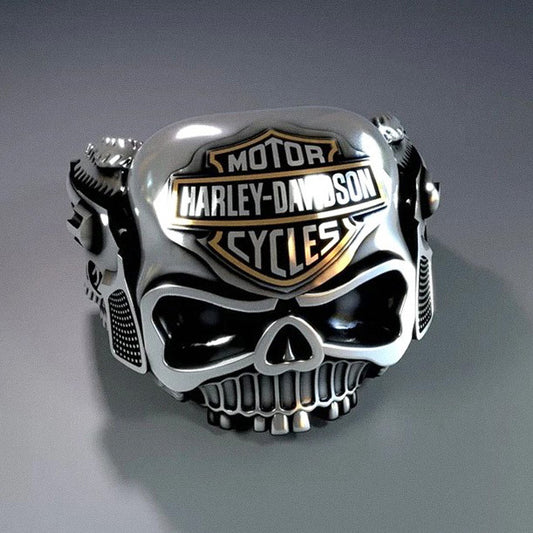 Infinionly Harley-Davidson Skull Ring Inspired Motorcycle Accessories