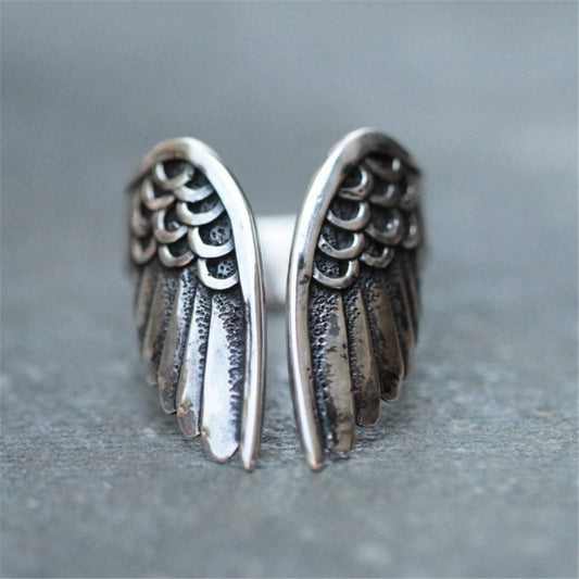 Infinionly Angel Wings Silver Ring