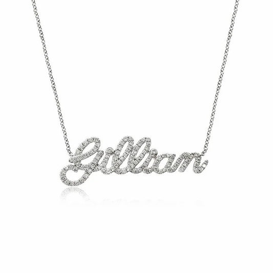 Infinionly Custom Zircon Name Necklace