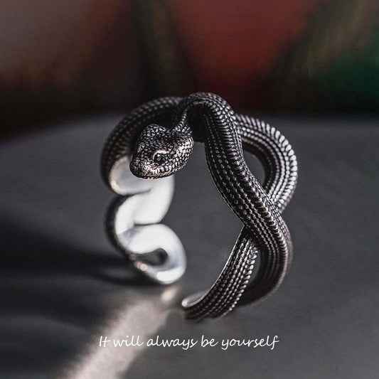 Infinionly New Adjustable Snake Ring