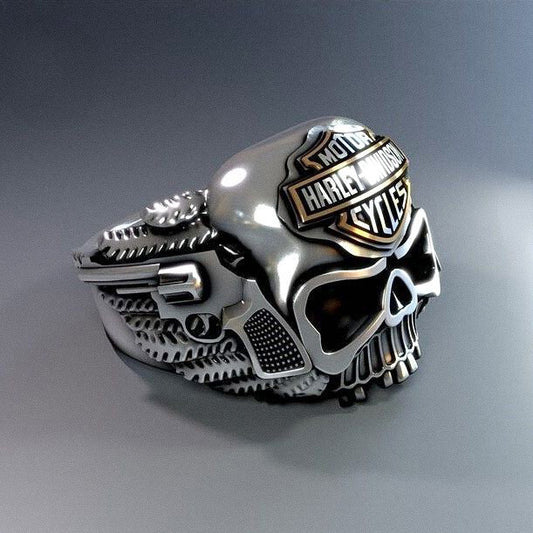 Infinionly Harley-Davidson Skull Ring Inspired Motorcycle Accessories