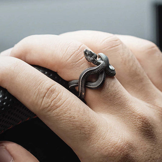 Infinionly New Adjustable Snake Ring