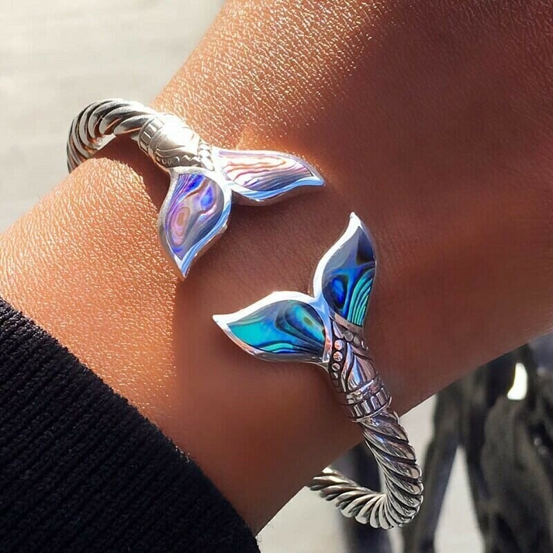 Infinionly Mermaid Tail SS Bangle Bracelet