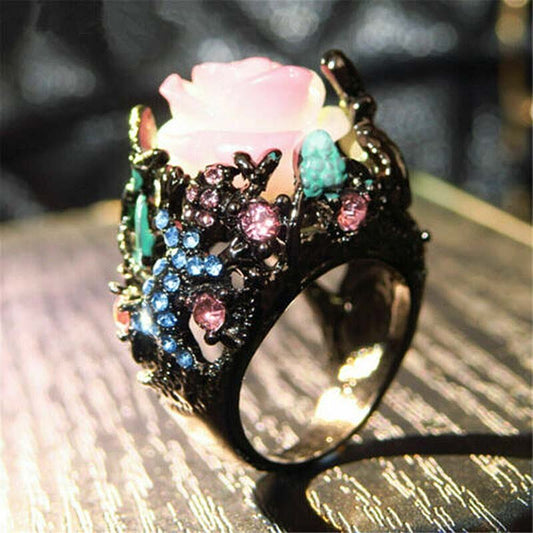 Infinionly Vintage Flower Ring